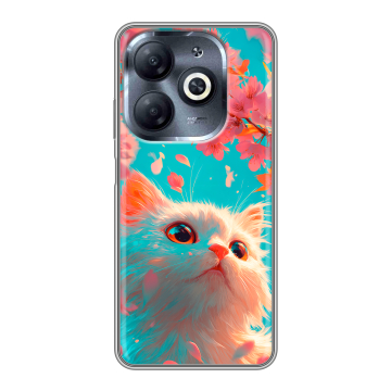 Силиконовый чехол на Infinix Smart 8 HD с принтом Красивый кот
