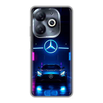Силиконовый чехол на Infinix Smart 8 HD с принтом Mercedes Мерседес