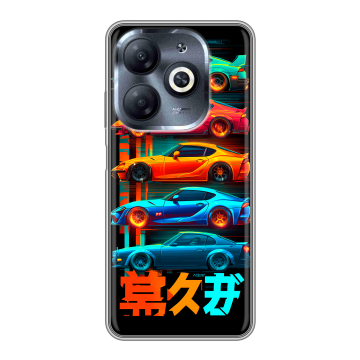 Силиконовый чехол на Infinix Smart 8 HD с принтом машины тачки