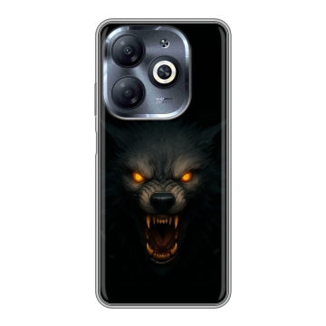 Силиконовый чехол на Infinix Smart 8 HD с принтом Волк