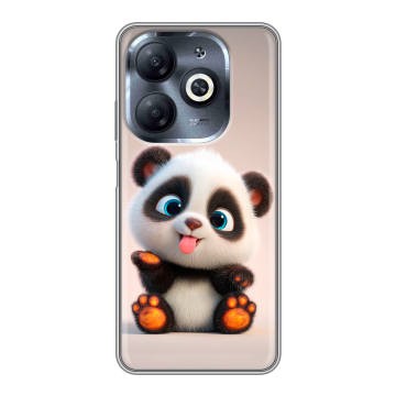 Силиконовый чехол на Infinix Smart 8 HD с принтом милая панда
