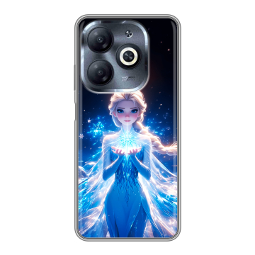 Силиконовый чехол на Infinix Smart 8 HD с принтом Холодное сердце Frozen
