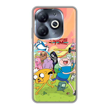 Силиконовый чехол на Infinix Smart 8 HD с принтом Adventure time Время приключений