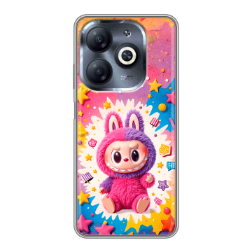 Силиконовый чехол на Infinix Smart 8 HD с принтом Labubu Лабубу