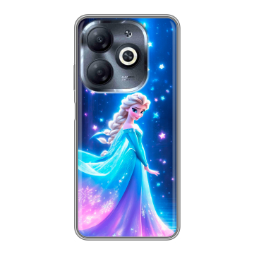 Силиконовый чехол на Infinix Smart 8 HD с принтом Холодное сердце Frozen