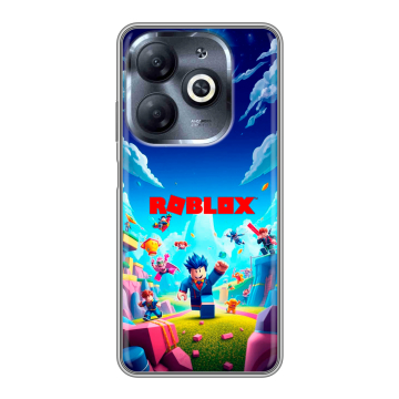 Силиконовый чехол на Infinix Smart 8 HD с принтом Roblox Роблокс
