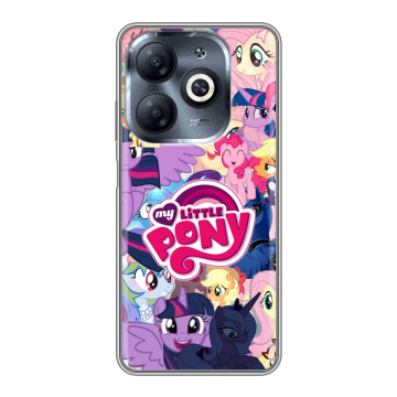 Силиконовый чехол на Infinix Smart 8 HD с принтом My little pony Дружба чудо