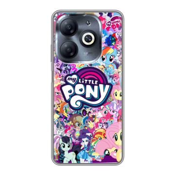 Силиконовый чехол на Infinix Smart 8 HD с принтом My little pony Дружба чудо
