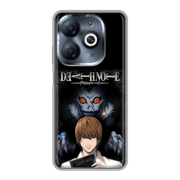 Силиконовый чехол на Infinix Smart 8 HD с принтом Death note Тетрадь смерти