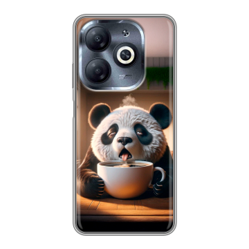 Силиконовый чехол на Infinix Smart 8 HD с принтом смешная панда