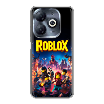 Силиконовый чехол на Infinix Smart 8 HD с принтом Roblox Роблокс
