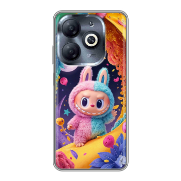 Силиконовый чехол на Infinix Smart 8 HD с принтом Labubu Лабубу