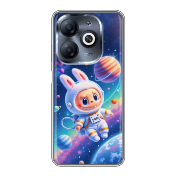 Силиконовый чехол на Infinix Smart 8 HD с принтом Labubu Лабубу