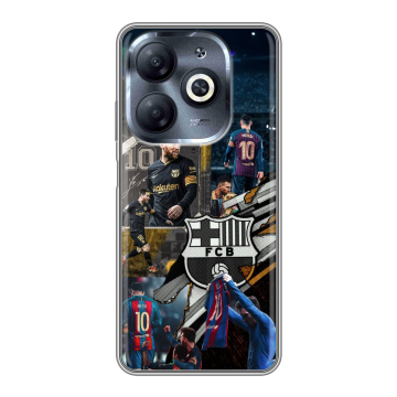 Силиконовый чехол на Infinix Smart 8 HD с принтом Messi Barcelona