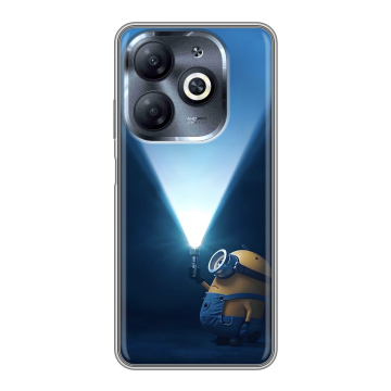 Силиконовый чехол на Infinix Smart 8 HD с принтом Миньоны