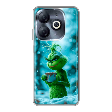 Силиконовый чехол на Infinix Smart 8 HD с принтом Новый год гринч
