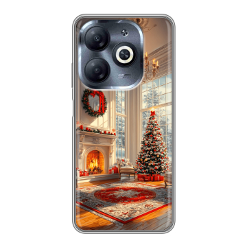 Силиконовый чехол на Infinix Smart 8 HD с принтом Новый год