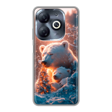 Силиконовый чехол на Infinix Smart 8 HD с принтом Новый год