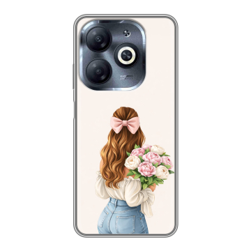 Силиконовый чехол на Infinix Smart 8 HD с принтом женский