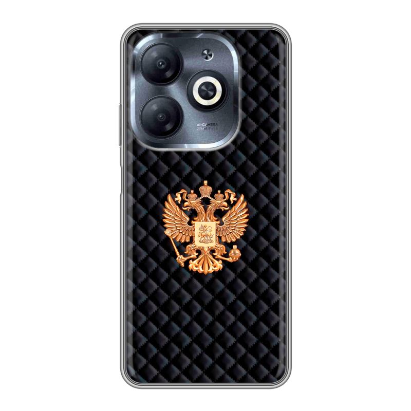Силиконовый чехол на Infinix Smart 8 HD с принтом Герб России принт Силиконовый чехол на Infinix Smart 8 HD с принтом Герб России принт