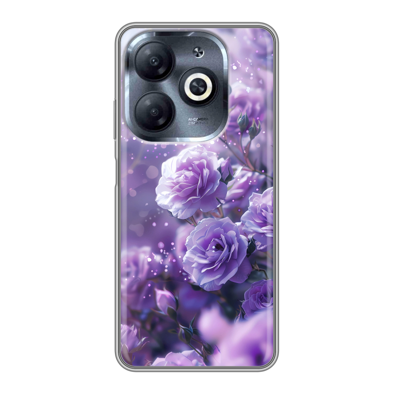 Силиконовый чехол на Infinix Smart 8 HD с принтом Розы цветы Силиконовый чехол на Infinix Smart 8 HD с принтом Розы цветы