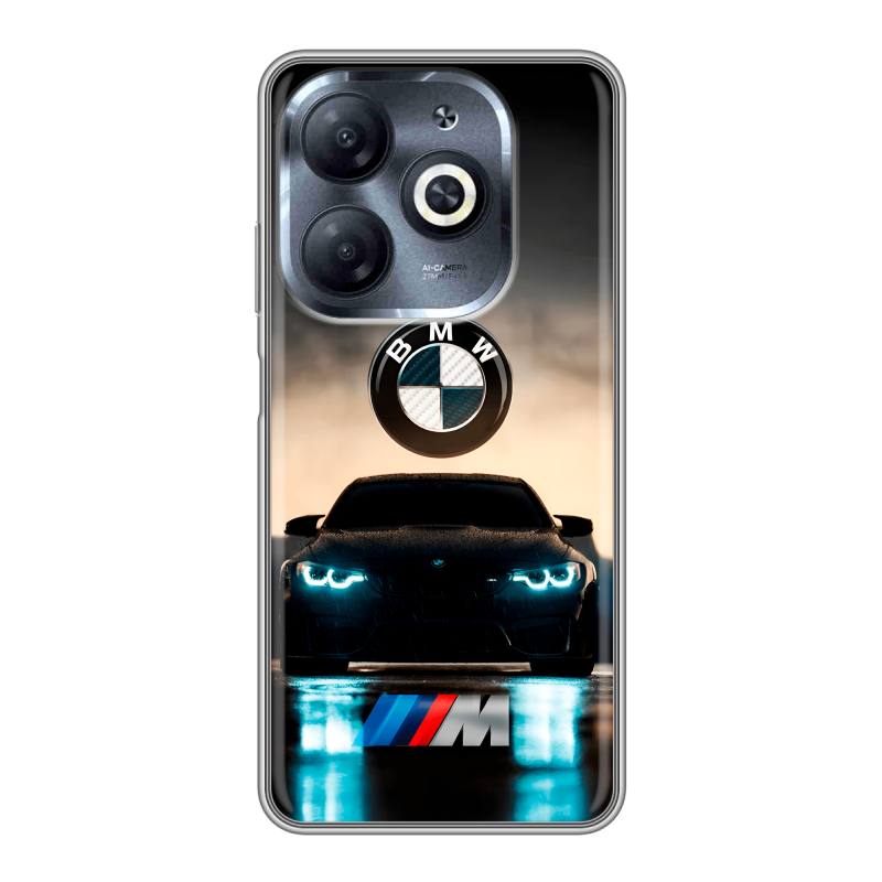 Силиконовый чехол на Infinix Smart 8 HD с принтом БМВ BMW Силиконовый чехол на Infinix Smart 8 HD с принтом БМВ BMW