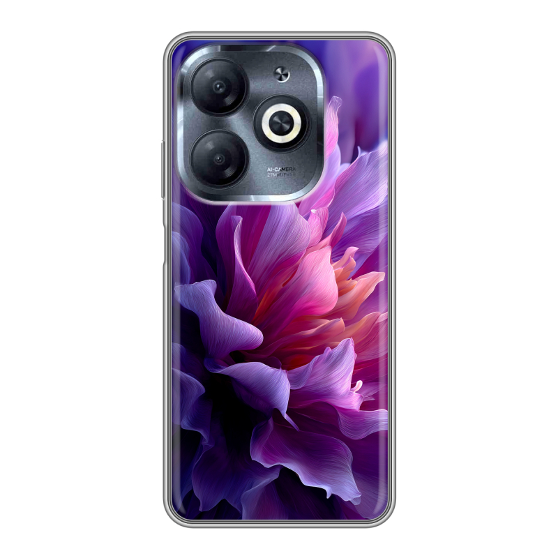 Силиконовый чехол на Infinix Smart 8 HD с принтом женский цветы Силиконовый чехол на Infinix Smart 8 HD с принтом женский цветы