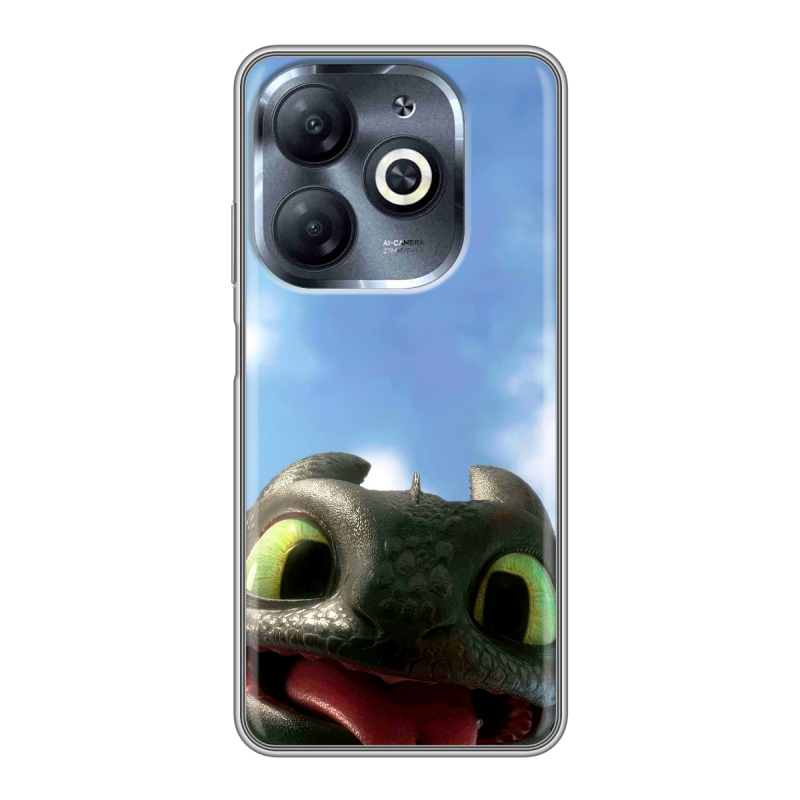 Силиконовый чехол на Infinix Smart 8 HD с принтом Как приручить дракона Силиконовый чехол на Infinix Smart 8 HD с принтом Как приручить дракона