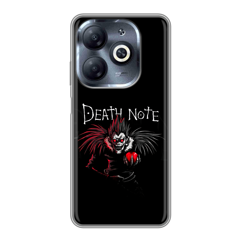 Силиконовый чехол на Infinix Smart 8 HD с принтом Death note Тетрадь смерти Силиконовый чехол на Infinix Smart 8 HD с принтом Death note Тетрадь смерти