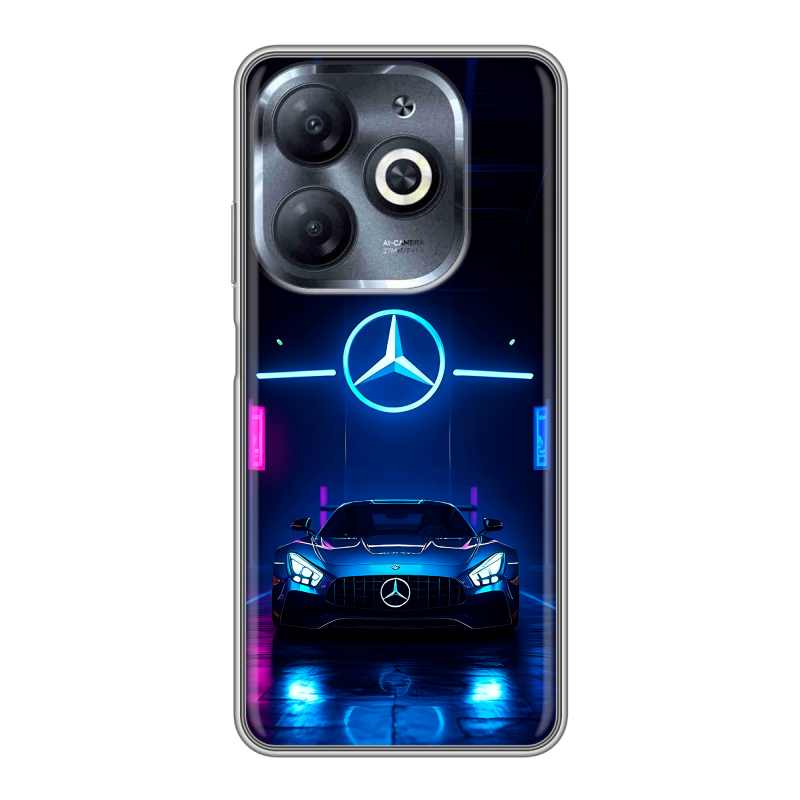 Силиконовый чехол на Infinix Smart 8 HD с принтом Mercedes Мерседес Силиконовый чехол на Infinix Smart 8 HD с принтом Mercedes Мерседес