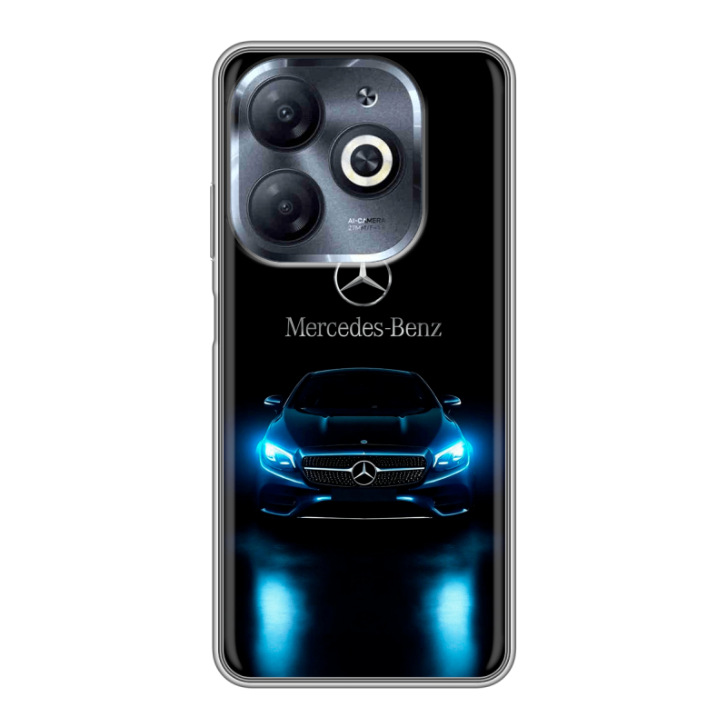 Силиконовый чехол на Infinix Smart 8 HD с принтом Mercedes Мерседес Силиконовый чехол на Infinix Smart 8 HD с принтом Mercedes Мерседес