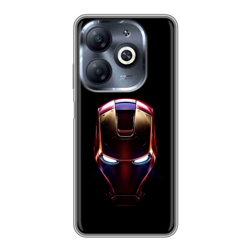 Силиконовый чехол на Infinix Smart 8 HD с принтом IronMan Железный человек Силиконовый чехол на Infinix Smart 8 HD с принтом IronMan Железный человек