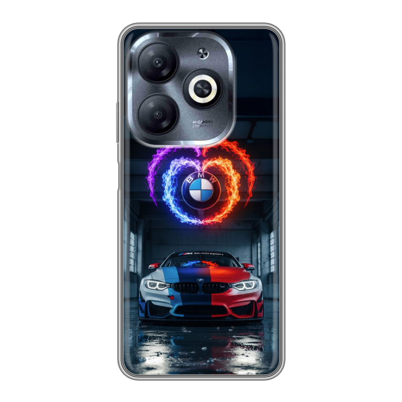 Силиконовый чехол на Infinix Smart 8 HD с принтом BMW БМВ Силиконовый чехол на Infinix Smart 8 HD с принтом BMW БМВ