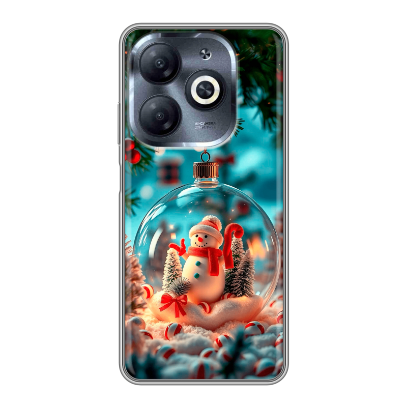 Силиконовый чехол на Infinix Smart 8 HD с принтом Новый год Силиконовый чехол на Infinix Smart 8 HD с принтом Новый год