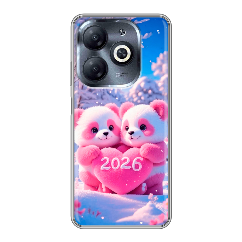 Силиконовый чехол на Infinix Smart 8 HD с принтом Новый год Силиконовый чехол на Infinix Smart 8 HD с принтом Новый год