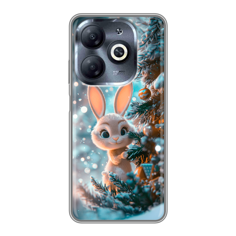 Силиконовый чехол на Infinix Smart 8 HD с принтом Новый год Силиконовый чехол на Infinix Smart 8 HD с принтом Новый год