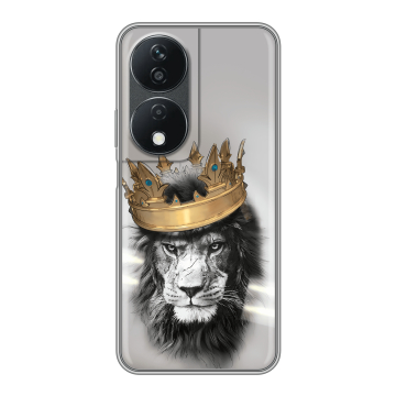 Силиконовый чехол на Honor X7b с принтом Лев с короной Силиконовый чехол на Honor X7b с принтом Лев с короной