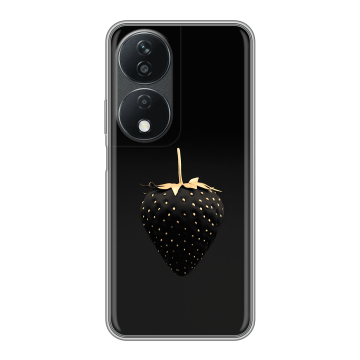 Силиконовый чехол на Honor X7b с принтом Черная клубника Силиконовый чехол на Honor X7b с принтом Черная клубника
