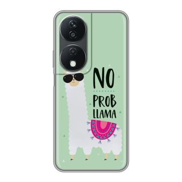 Силиконовый чехол на Honor X7b с принтом Лама