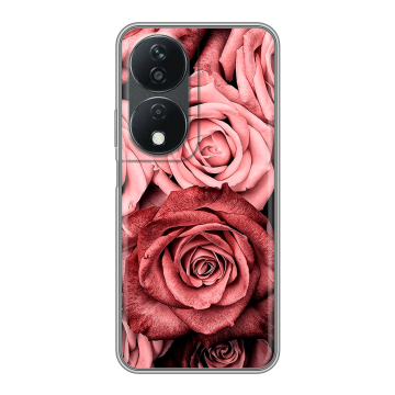 Силиконовый чехол на Honor X7b с принтом Цветы розы