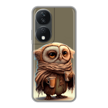 Силиконовый чехол на Honor X7b с принтом Сова