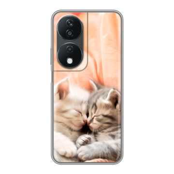 Силиконовый чехол на Honor X7b с принтом Котята