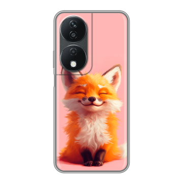 Силиконовый чехол на Honor X7b с принтом милая лиса Силиконовый чехол на Honor X7b с принтом милая лиса