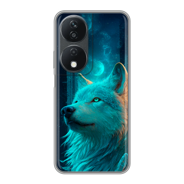 Силиконовый чехол на Honor X7b с принтом бабочки саккура
