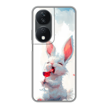 Силиконовый чехол на Honor X7b с принтом кролик зайчик Силиконовый чехол на Honor X7b с принтом кролик зайчик
