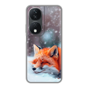 Силиконовый чехол на Honor X7b с принтом лиса Силиконовый чехол на Honor X7b с принтом лиса