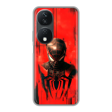 Силиконовый чехол на Honor X7b с принтом человек паук spiderman