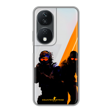 Силиконовый чехол на Honor X7b с принтом Контер страйк Counter strike