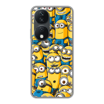 Силиконовый чехол на Honor X7b с принтом Миньоны