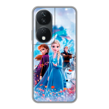 Силиконовый чехол на Honor X7b с принтом Холодное сердце Frozen